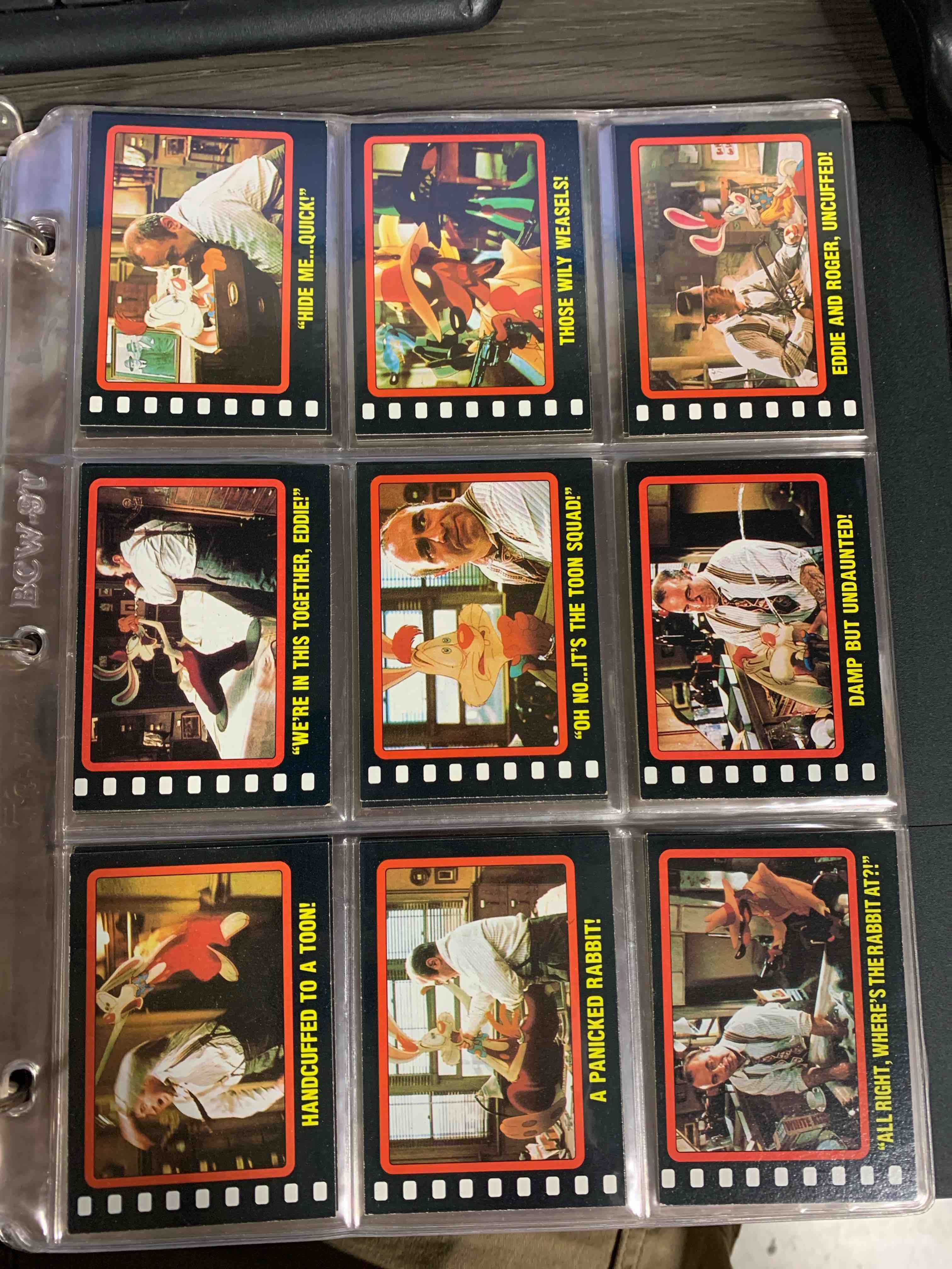 1987 WALT DISNEY  WHO FRAMED ROGER RABBIT FULL  CARD Lot