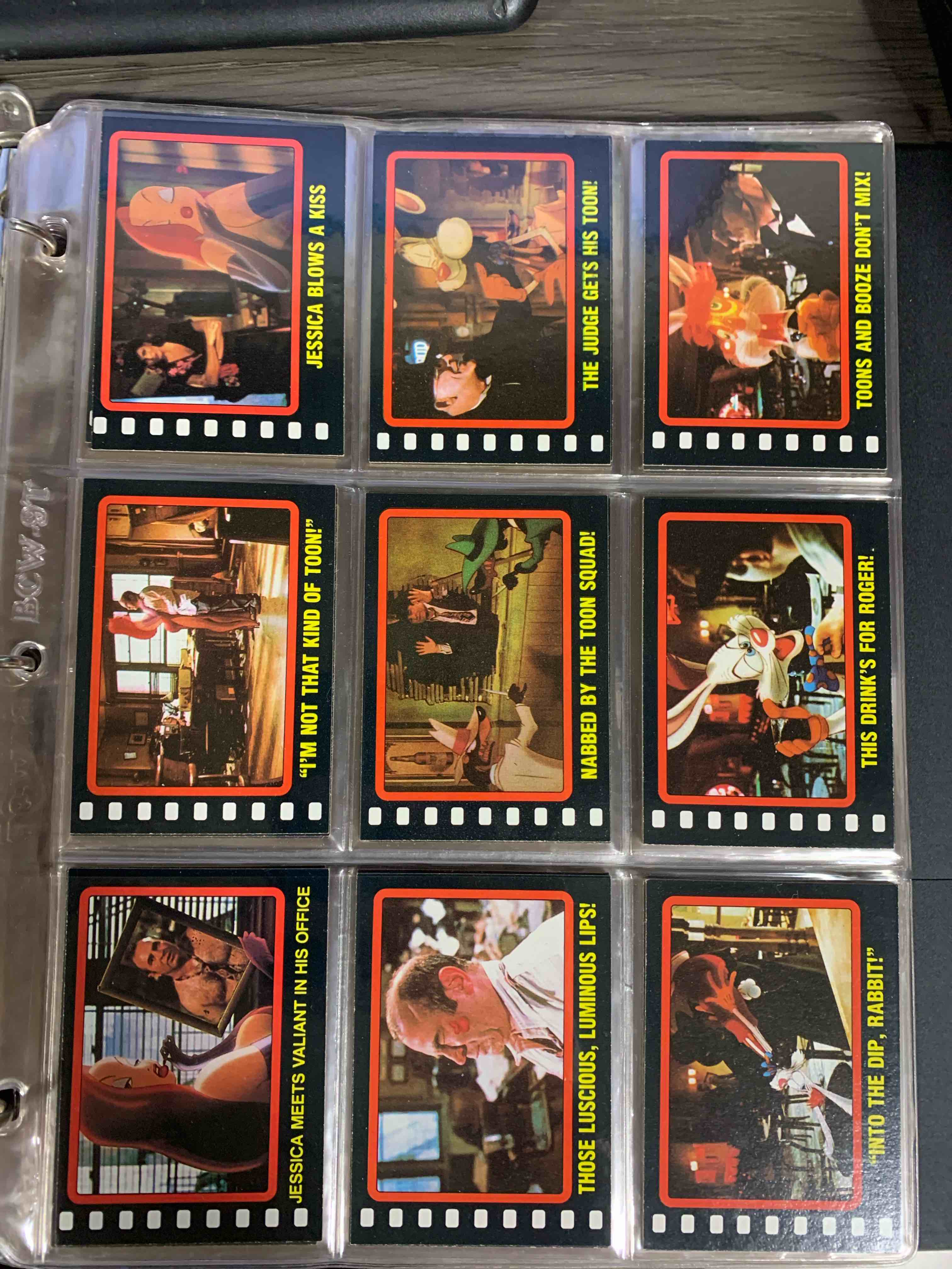 1987 WALT DISNEY  WHO FRAMED ROGER RABBIT FULL  CARD Lot