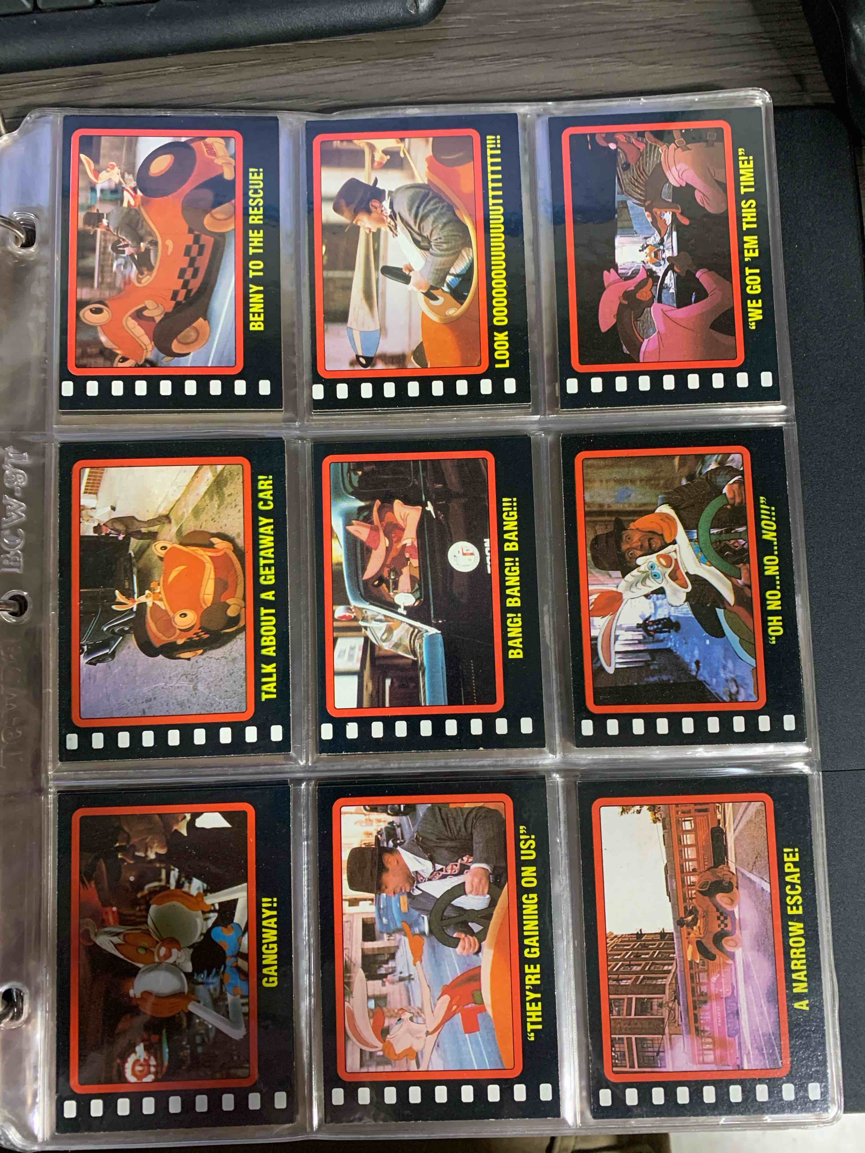 1987 WALT DISNEY  WHO FRAMED ROGER RABBIT FULL  CARD Lot