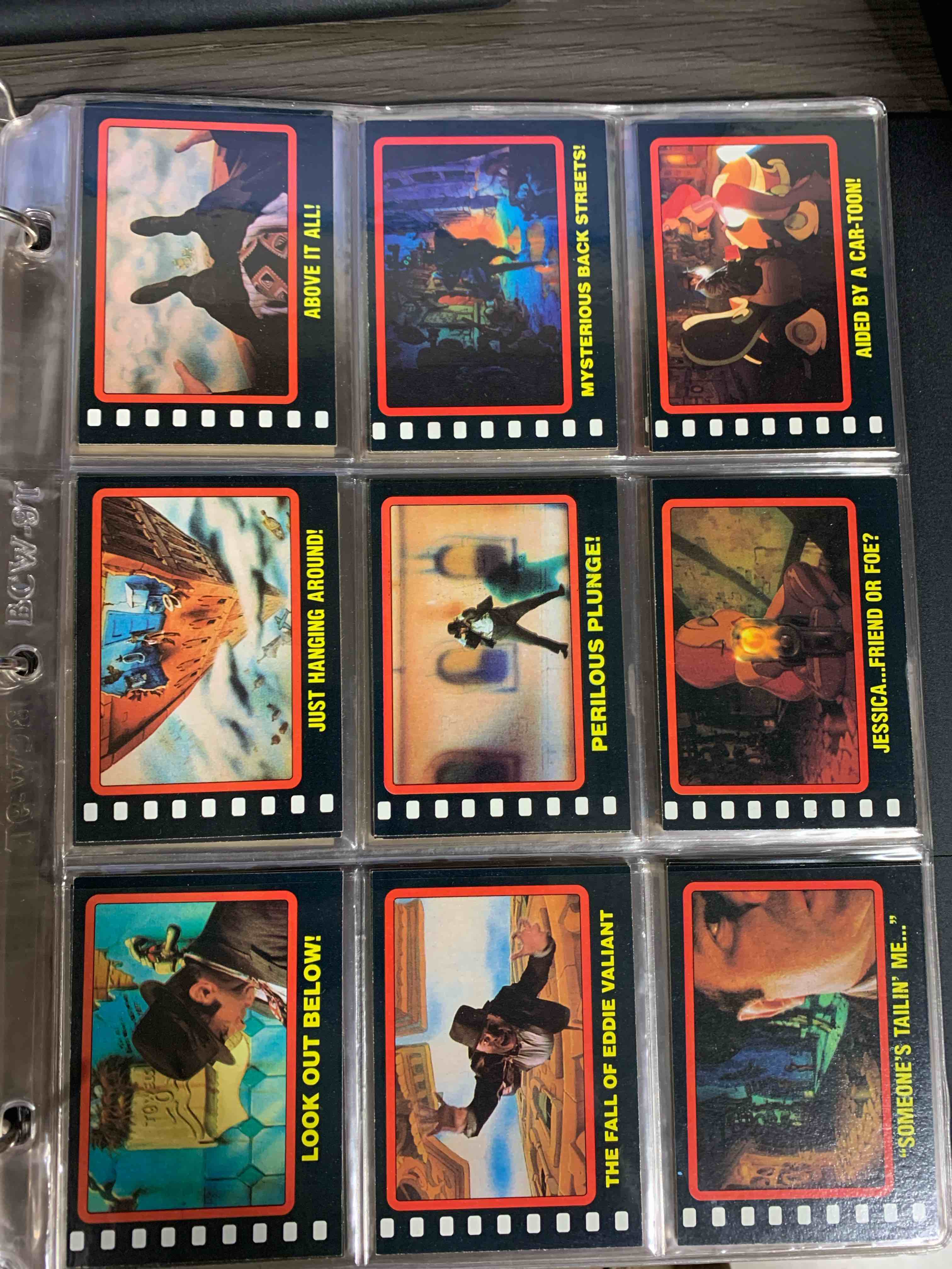 1987 WALT DISNEY  WHO FRAMED ROGER RABBIT FULL  CARD Lot