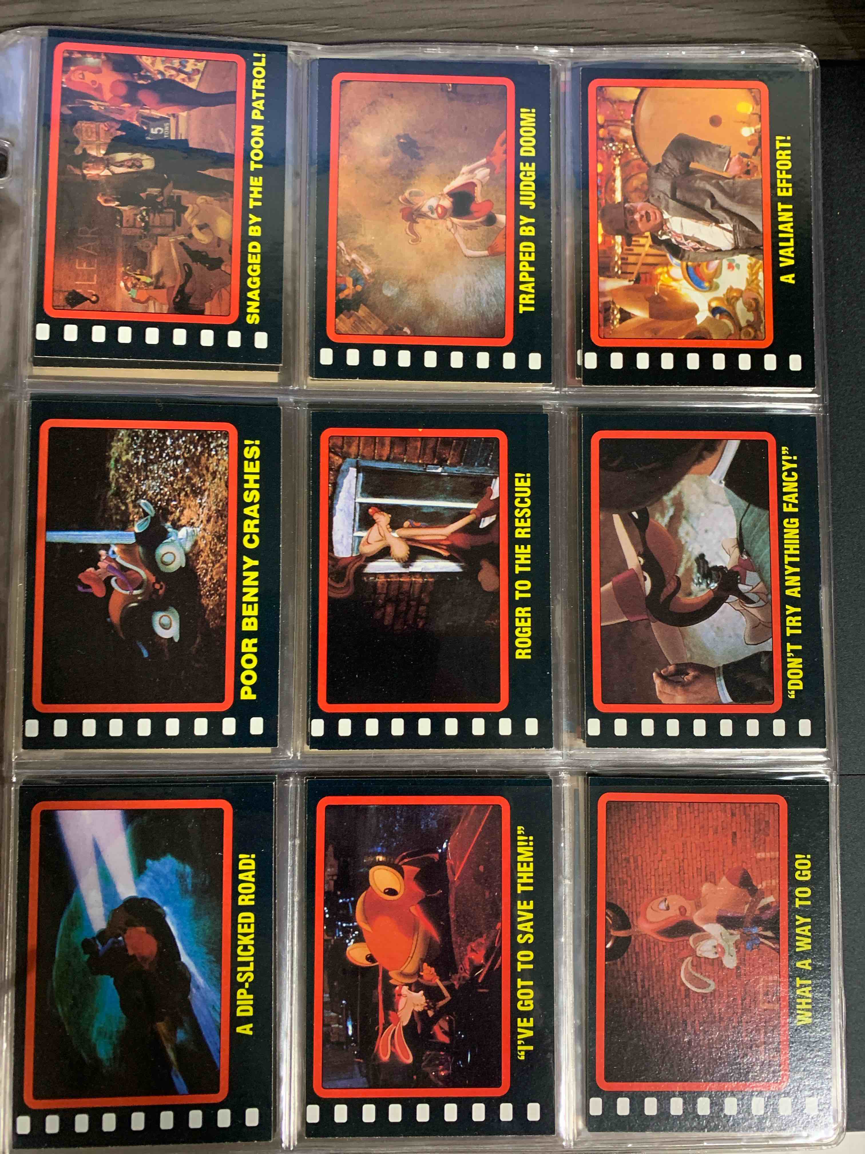 1987 WALT DISNEY  WHO FRAMED ROGER RABBIT FULL  CARD Lot