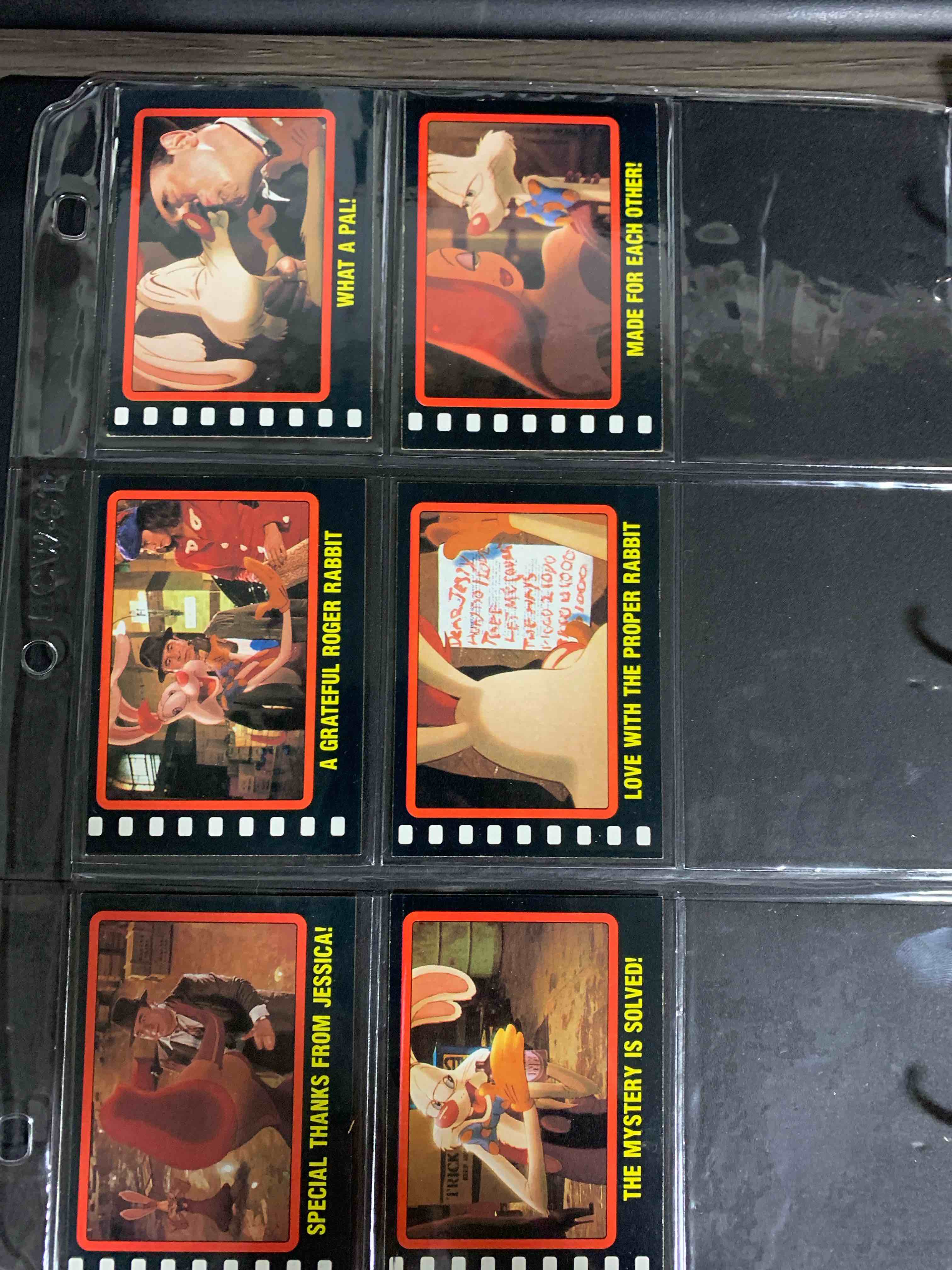 1987 WALT DISNEY  WHO FRAMED ROGER RABBIT FULL  CARD Lot