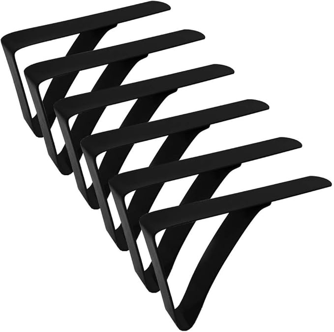 Mannli Picnic Tablecloth Clips, Black Stainless Steel Outdoor Table Cloth Holder Table Cover Clips Clamps 6 Packs