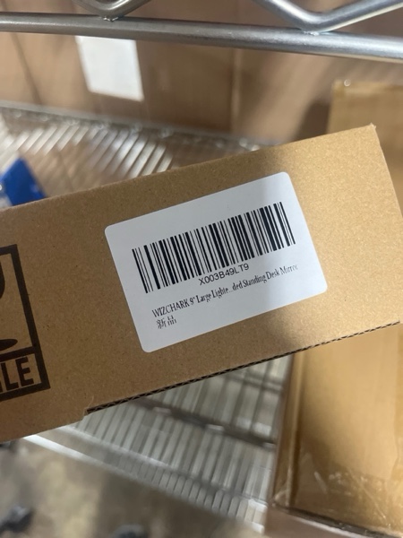 9" Large Lighted Makeup Mirror, 1X/10X Magnifying Vanity Mirror with 3 Colors Dimmable Lightning, 80 LED Lights, 360°Rotation Double Sided Standing Desk Mirror