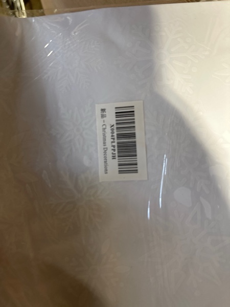 Condition photo showing New/Like New for Christmas Party Decorations - Snowflake Window Clings Stickers for Glass | Christmas Decorations Indoor Outdoor - Holiday Santa Claus Reindeer Decals Xmas Decor Party Favors Supplies for Outside 2025 White Red