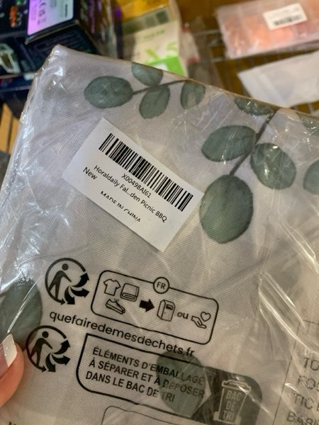 Condition photo showing New/Like New for Horaldaily Fall Outdoor Tablecloth 52×70 Inch, Thanksgiving Autumn Harvest Blue Pumpkin Buffalo Plaid Washable Table Cover with Zipper Umbrella Hole for Party Dinner Patio Garden Picnic BBQ