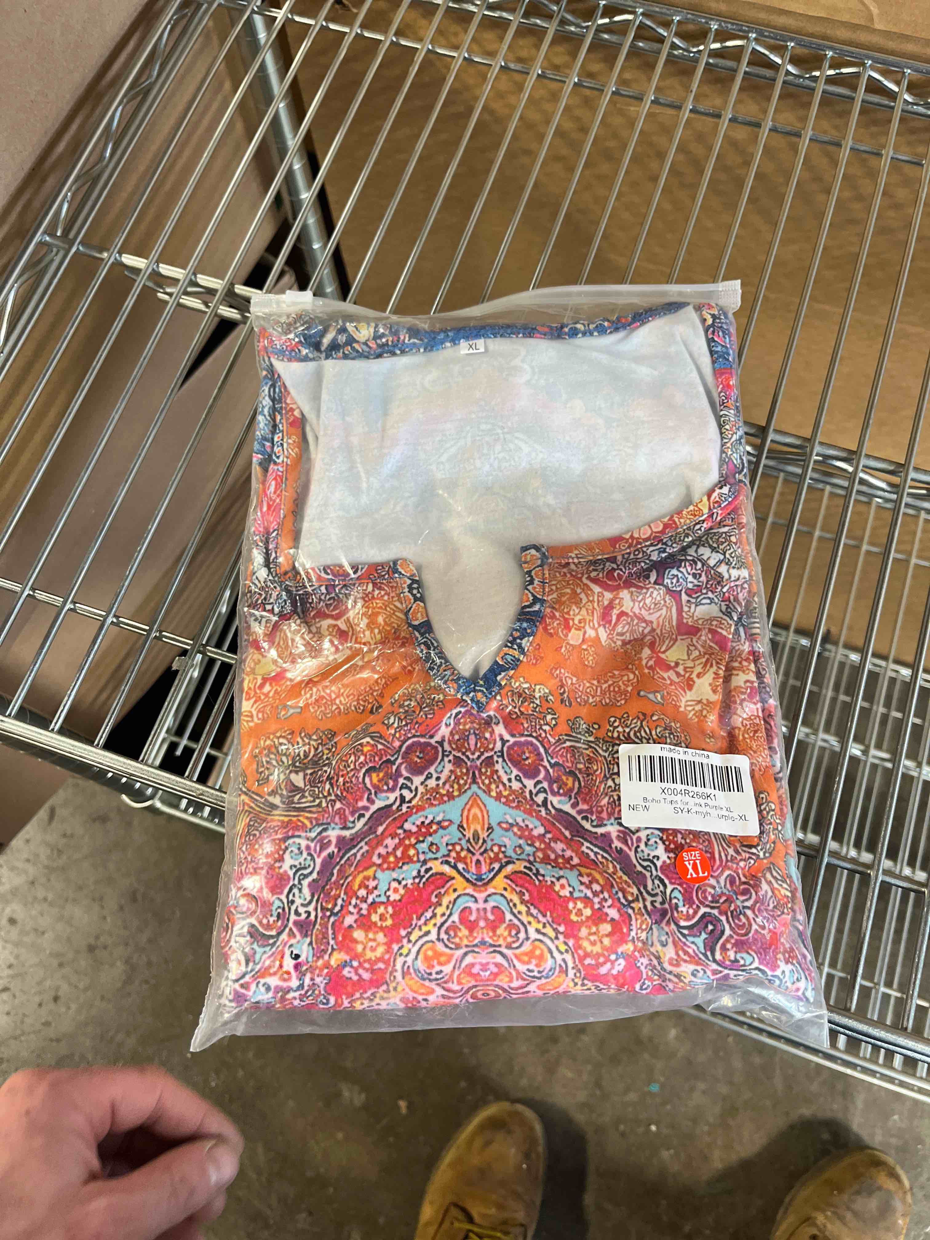 Condition photo showing New/Like New for Boho Tops for Women 2025 Fall Long Sleeves Vintage Ethnic Floral Blouse Dressy Casual V Neck Button Shirts Small Vintage Pink Purple