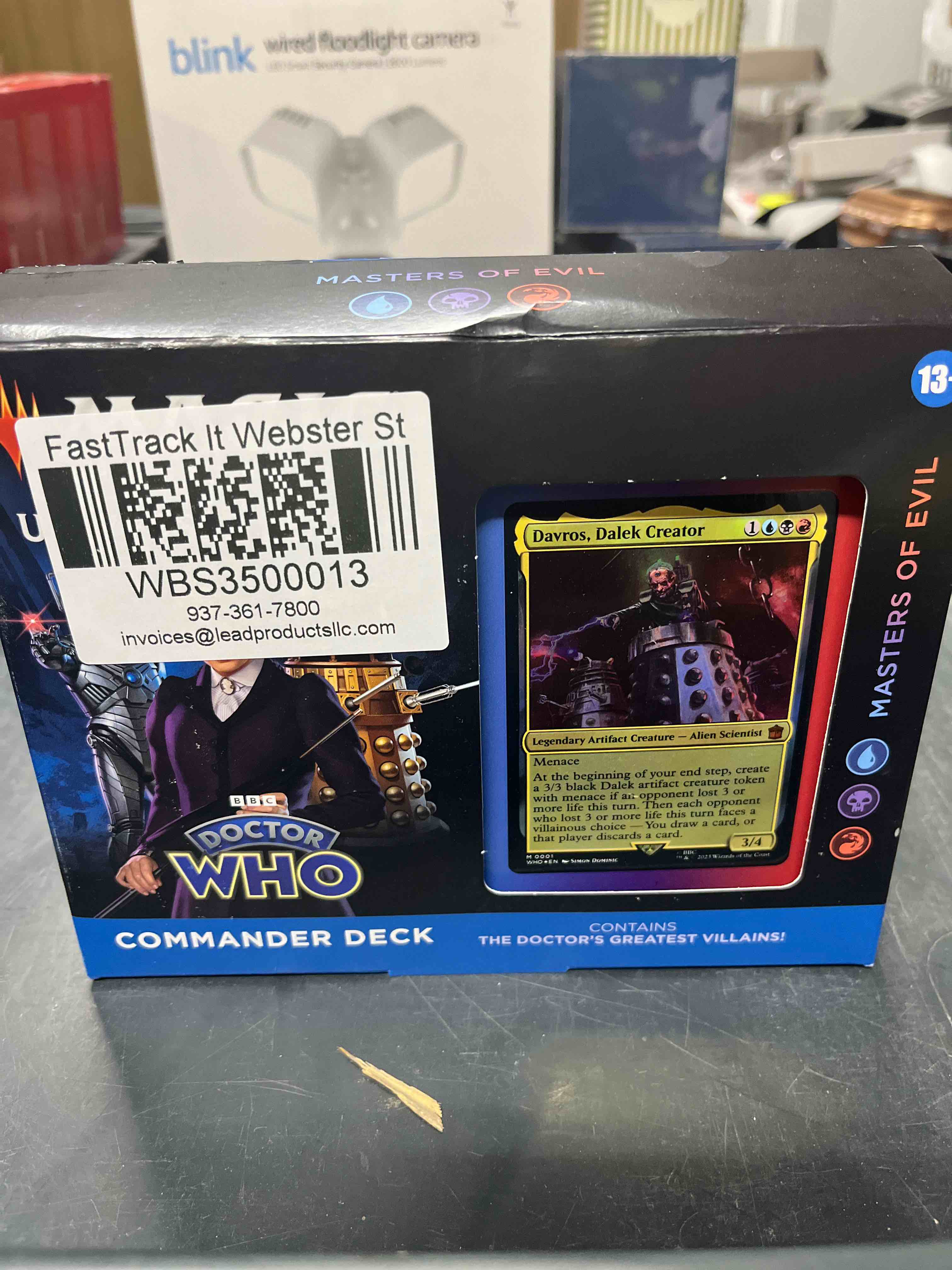 Magic the Gathering Universes Beyond Doctor Who Commander Deck Master of Evil