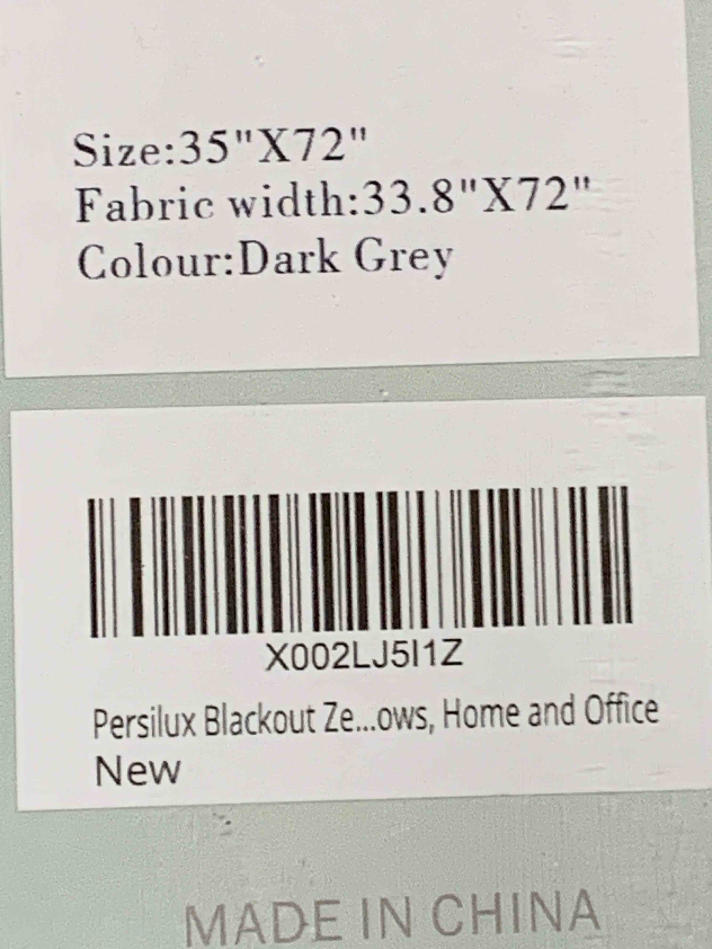 persilux 35”x 72” zebra blinds 