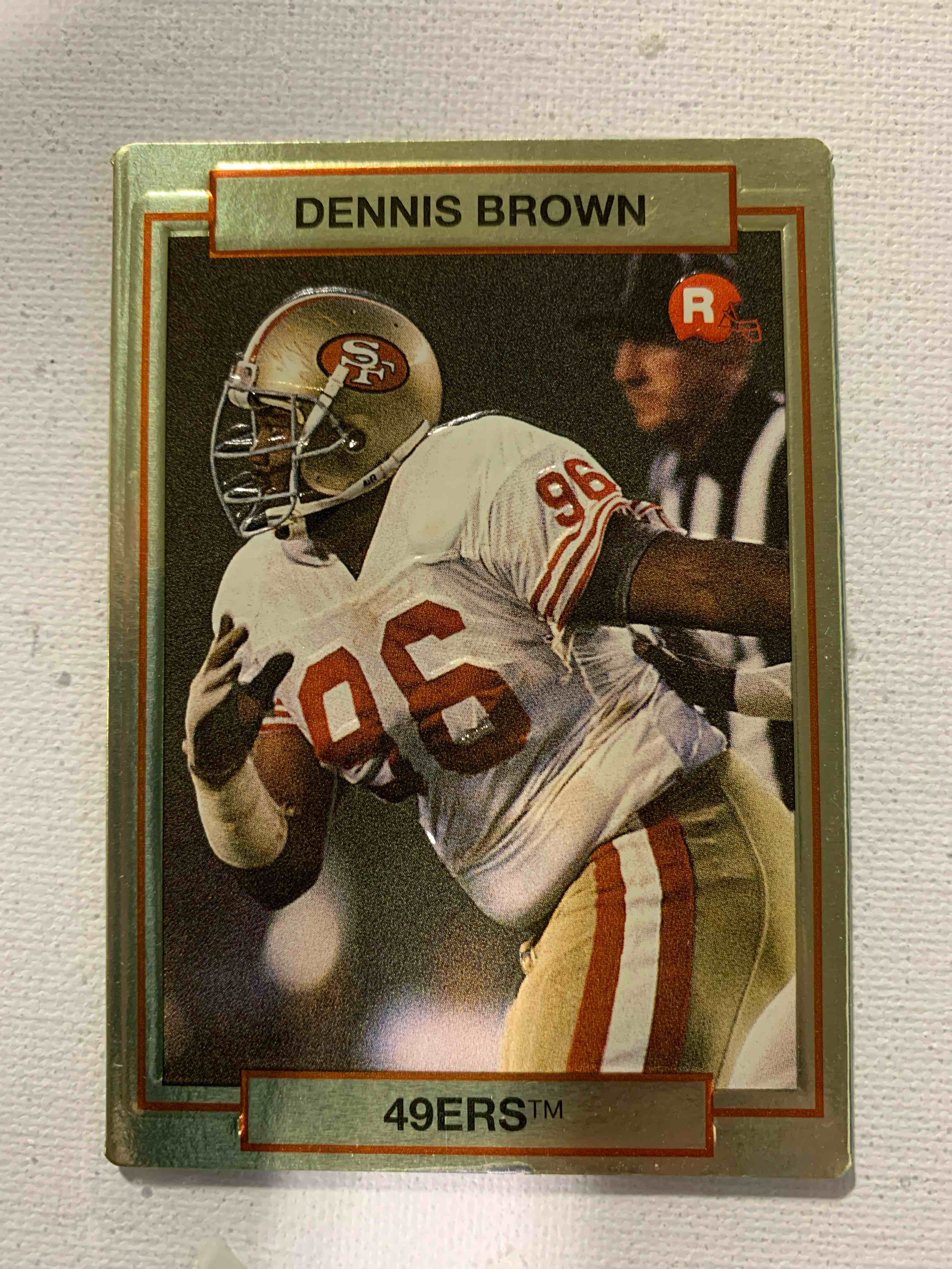 1990 HI-PRO Marketing NFL Dennis Brown San Francisco 49ers Card #21