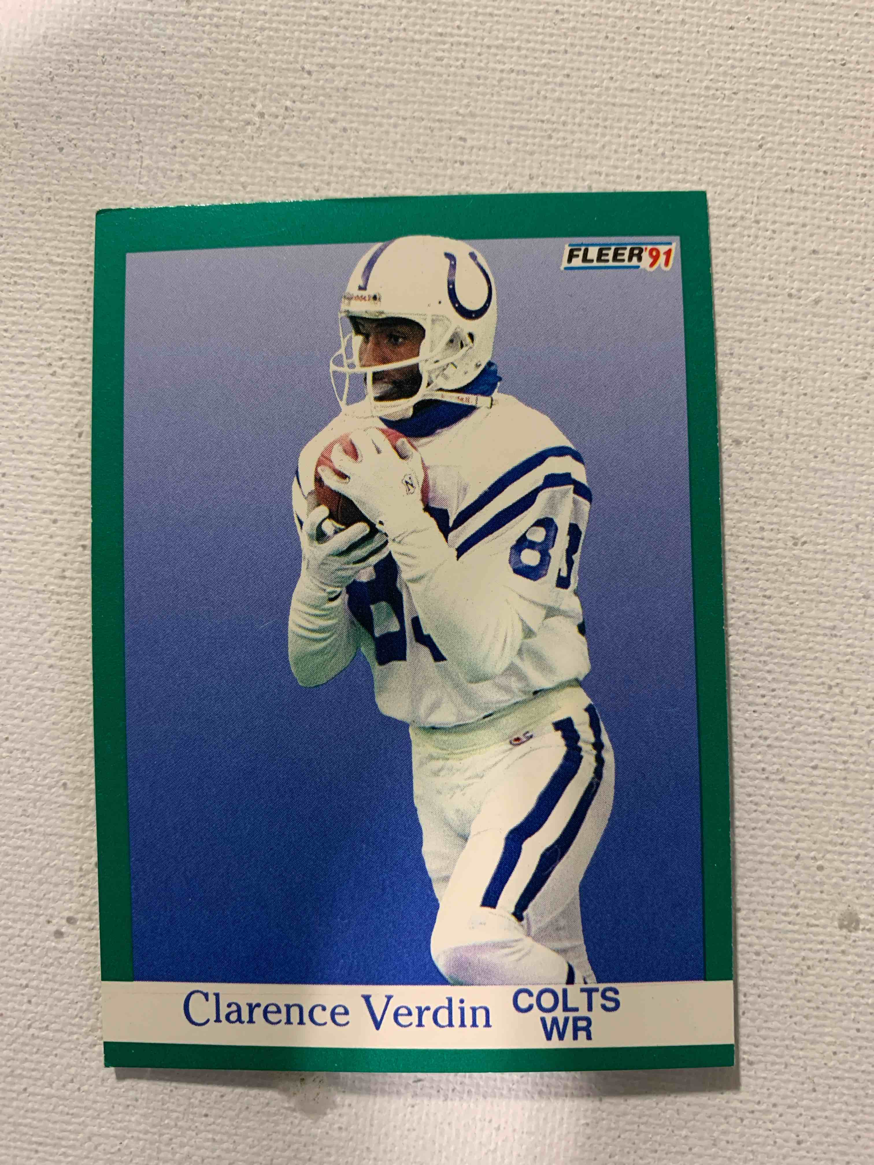 1991 FLEER FOOTBALL CLARENCE VERDIN INDIANAPOLIS COLTS #87 NFL CARD