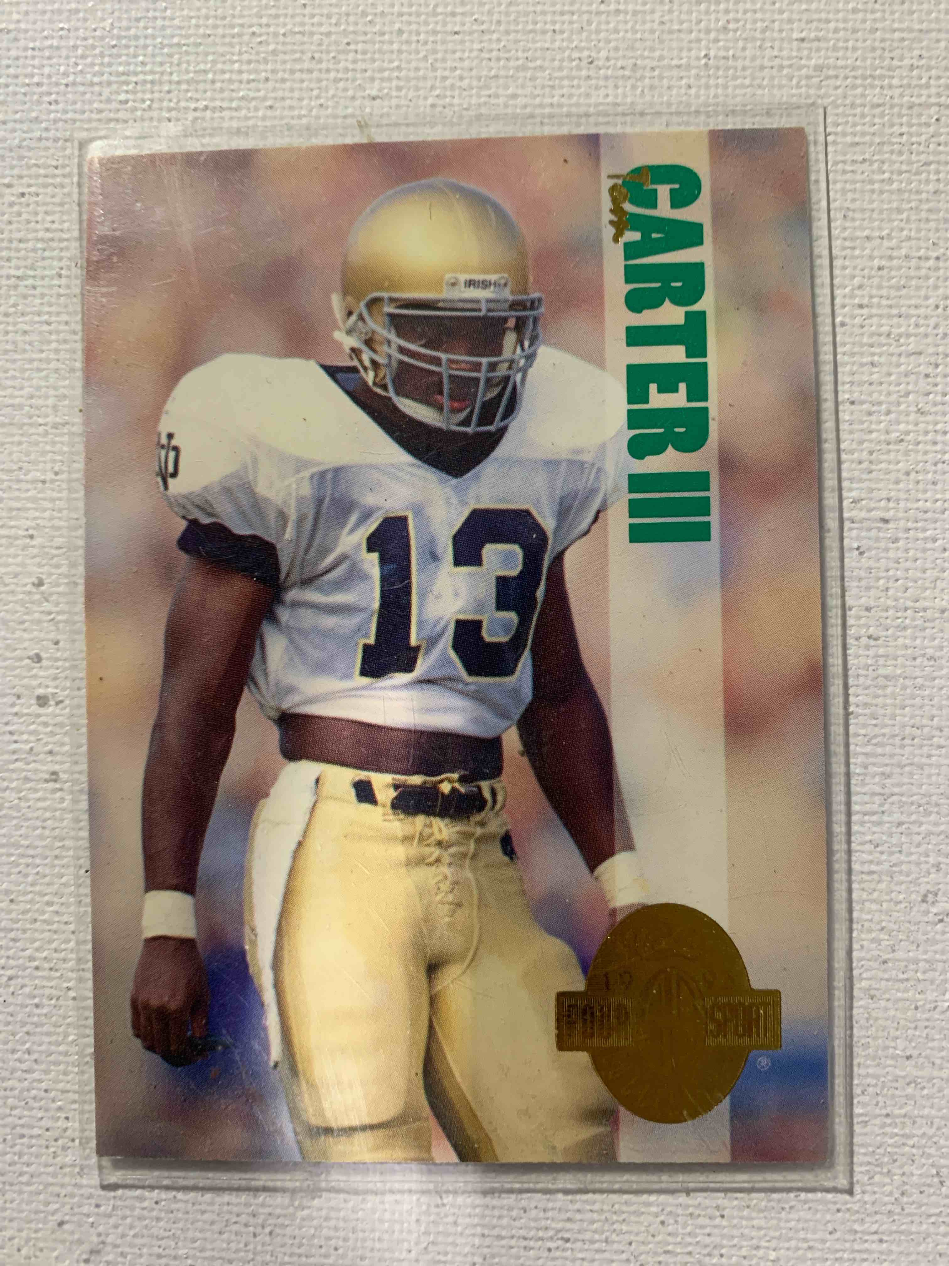 1993 Classic Four Sport #154 Tom Carter III Notre Dame football card
