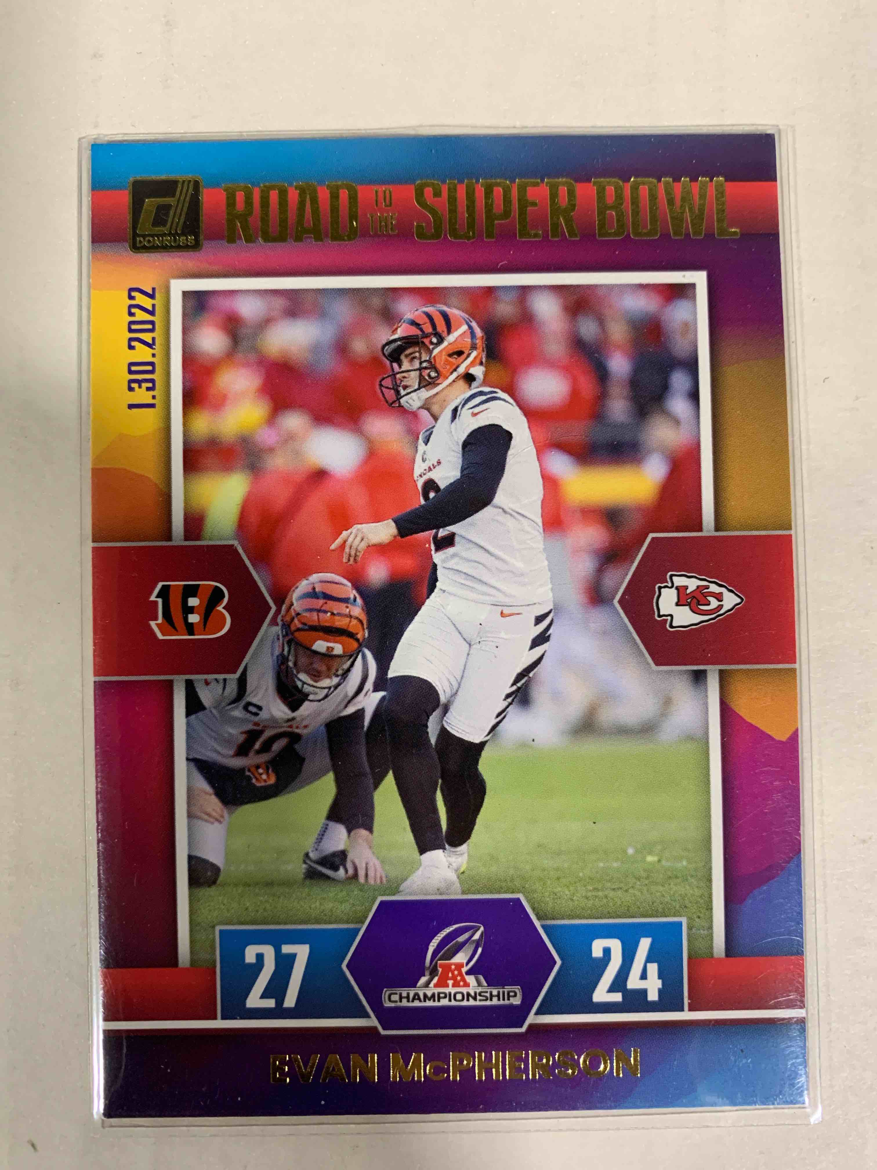 Evan McPherson Donruss Road to The Super Bowl Bengals 