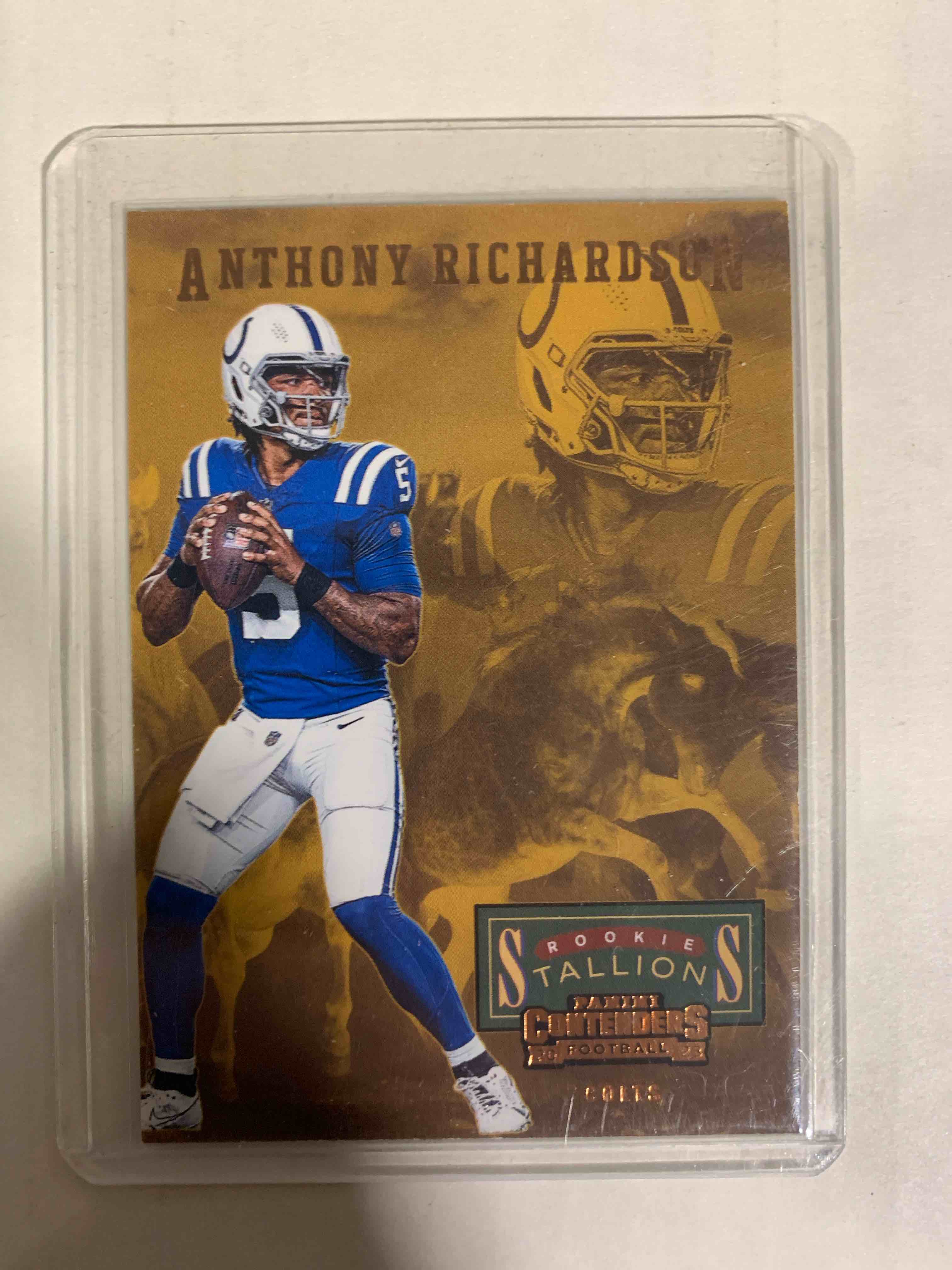 2023 Panini Contenders Football Anthony Richardson Rookie Stallions GOLD #2