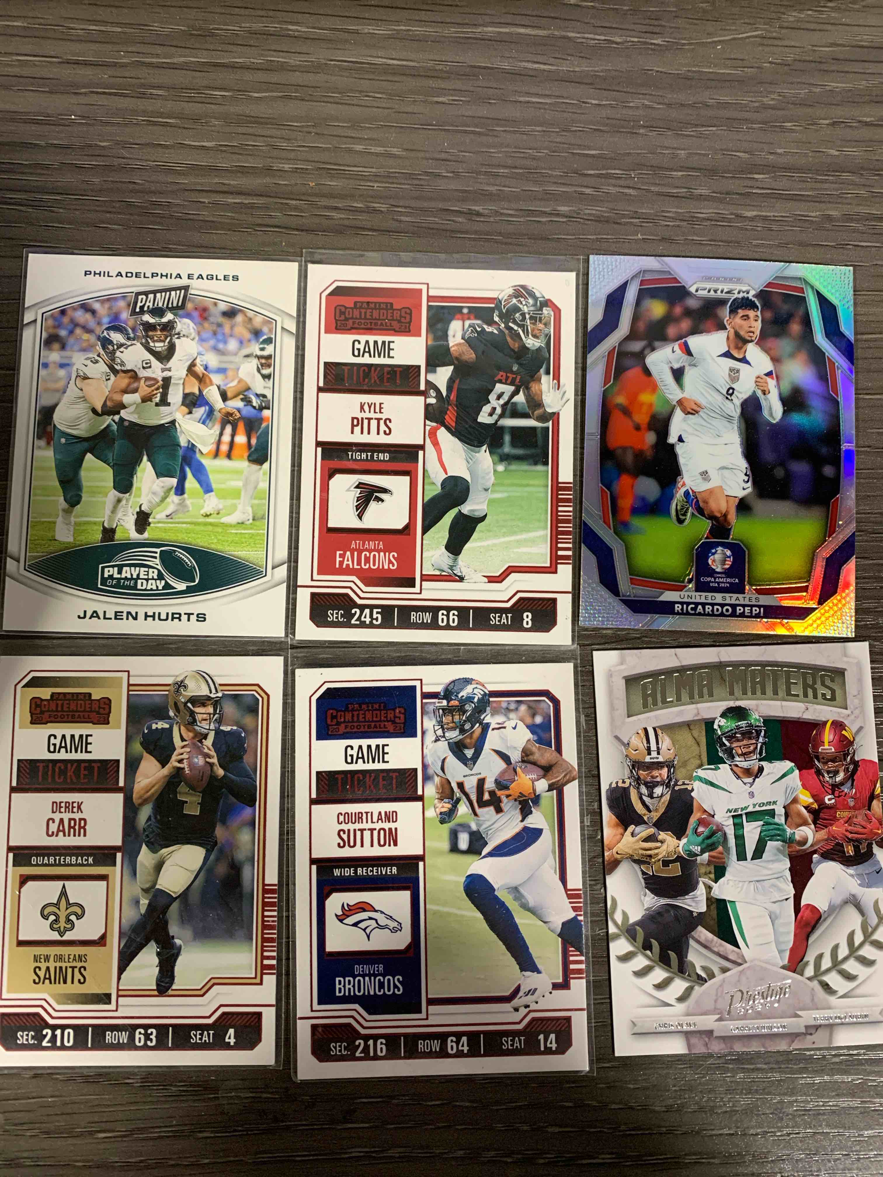 Sport Card Lot Of 6 