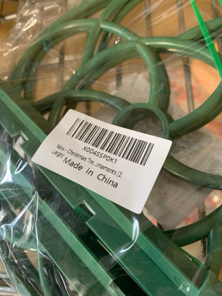 Condition photo showing New/Like New for 2Pcs Christmas Tree Topper Holder, Flat Base Holiday Universal Tree Topper Stabilizer, Green Support Rod with Adjustable attachments to stabilize Seasonal Treetop Ornaments (2, Small) Small 2