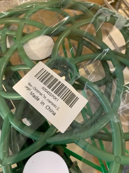 Condition photo showing New/Like New for 2Pcs Christmas Tree Topper Holder, Flat Base Holiday Universal Tree Topper Stabilizer, Green Support Rod with Adjustable attachments to stabilize Seasonal Treetop Ornaments (2, Small) Small 2