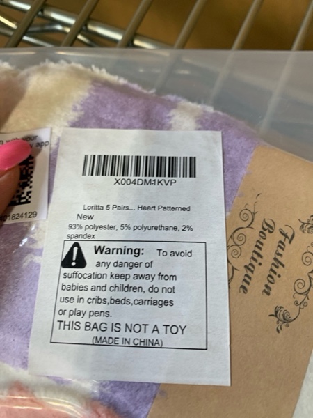 Condition photo showing New/Like New for Loritta 5 Pairs Womens Fuzzy Socks Winter Warm Cozy Fluffy Super Soft Slipper Socks A - Love Heart Patterned