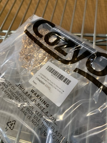 Condition photo showing New/Like New for Clear Bag Stadium Approved: Suit for Quick Security Check - Small Transparent Purse for Women C04-gold 2