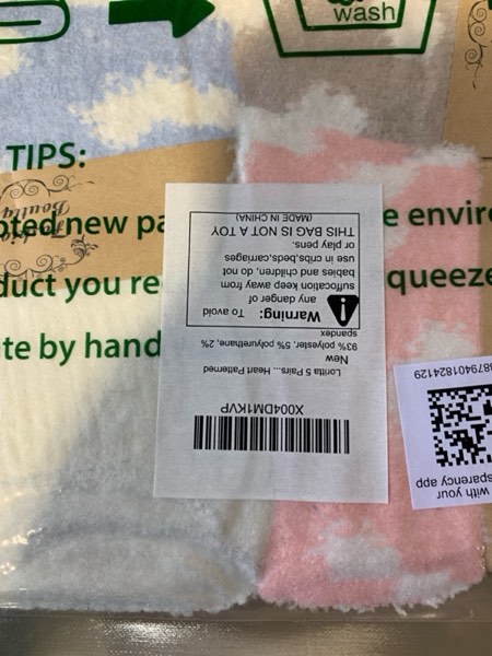 Condition photo showing New/Like New for Loritta 5 Pairs Womens Fuzzy Socks Winter Warm Cozy Fluffy Super Soft Slipper Socks A - Love Heart Patterned