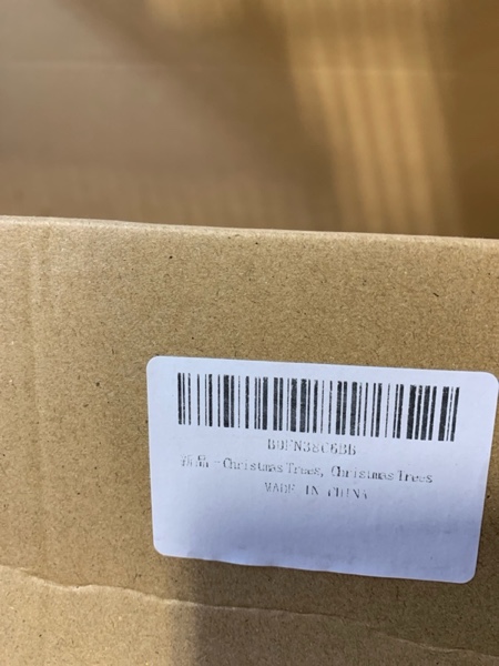 Condition photo showing New/Like New for 5FT Pop Up Christmas Tree, Slim Pencil Tinsel Tree with Foldable Base, Collapsible Artificial Christmas Tree for Indoor/Outdoor Holiday Christmas Decorations