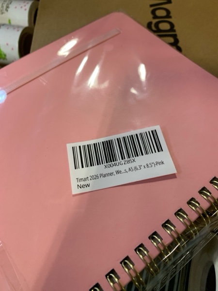 Condition photo showing New/Like New for Timart 2026 Planner, Weekly and Monthly Planner, January 2026 - December 2026 Agenda Book, Hardcover 2026 Calendar Planner Book with Tabs, Inner Pocket for Women, Perfect for Office School Home Supplies, A5 (6.3" x 8.5")-Pink Pink 6.3" x 8.5"