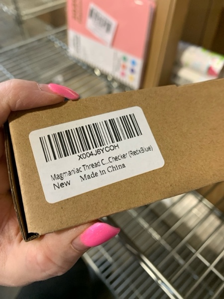 Condition photo showing New/Like New for Nut and Bolt Thread Checker Standard & Metric with Portable Base | 28 Nut and Bolt Thread Gauge Screw & Bolt Size Identifier Gauge | Bolt Gauge | Bolt Thread Inspection Station (RedxBlue)