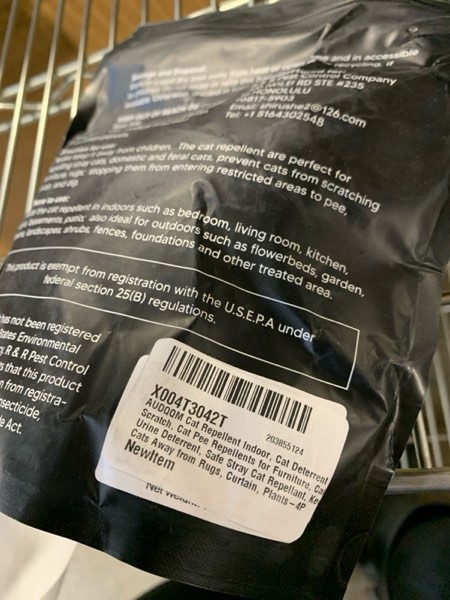 Condition photo showing New/Like New for Cat Repellent Indoor, Cat Deterrent Scratch, Cat Pee Repellents for Furniture, Cat Urine Deterrent, Safe Stray Cat Repellant, Keep Cats Away from Rugs, Curtain, Plants-8P 1.1 Ounce (Pack of 8)