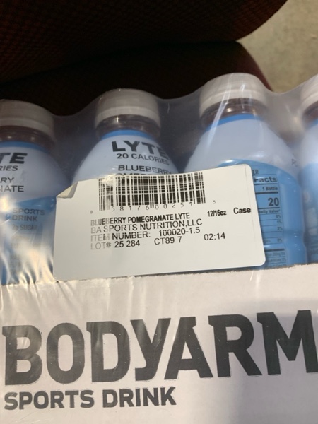 Condition photo showing New/Like New for BODYARMOR LYTE, Blueberry Pomegranate, Electrolyte Drink, 20 Calories, 16 Fl Oz Bottles (12 Pack), Coconut Water Sports Drink, Natural Flavor & B Vitamins Lyte Blueberry Pomegranate 16 Ounce (Pack of 12)