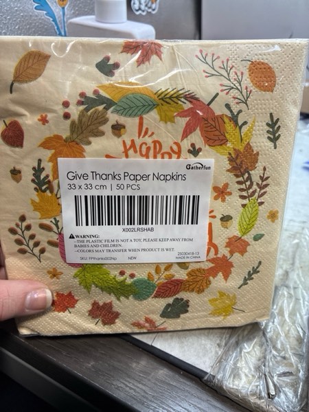 Condition photo showing New/Like New for Gatherfun Thanksgiving Party Supplies Fallen Leaves Disposable Paper Napkins for Happy Thanksgiving Dinner Party Fall Party Decorations 50 Pack