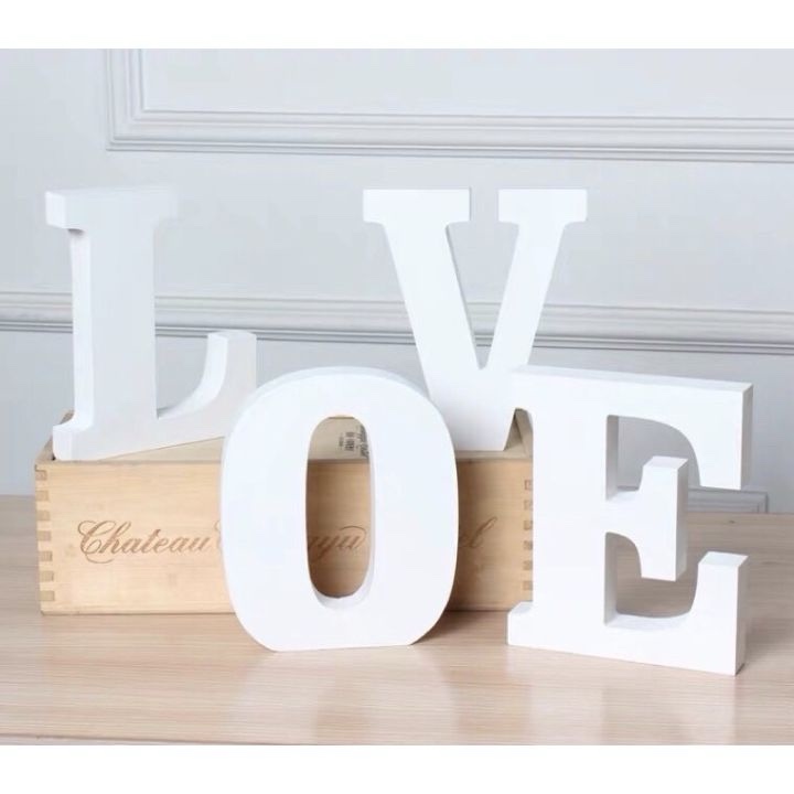 6 Inch 3D White Wooden Letters, Wooden Alphabet Wall Letter for Wall Decor Decorative - Wood Crafts Standing Letters Slices Sign Board Decoration for Party Decor DIY Craft (Letter O)