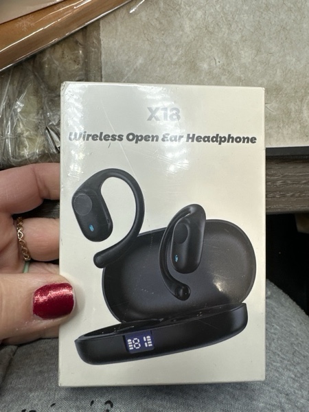Condition photo showing New/Like New for Eigsupia Open Ear Headphones, Bluetooth Headphones 5.3 Sports with Smart Digital Display, 36H Playti