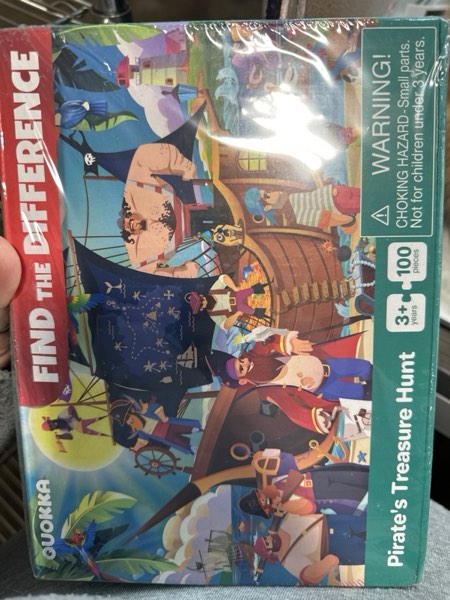 Condition photo showing New/Like New for 100 Piece Puzzles for Kids Ages 4-6 – 3 Floor Puzzles for Toddlers 3-5 by QUOKKA – Toy for Learning Pirates & Constructions & Animals for 6-8 yo – Jigsaw Toddler Game for Boy and Girl