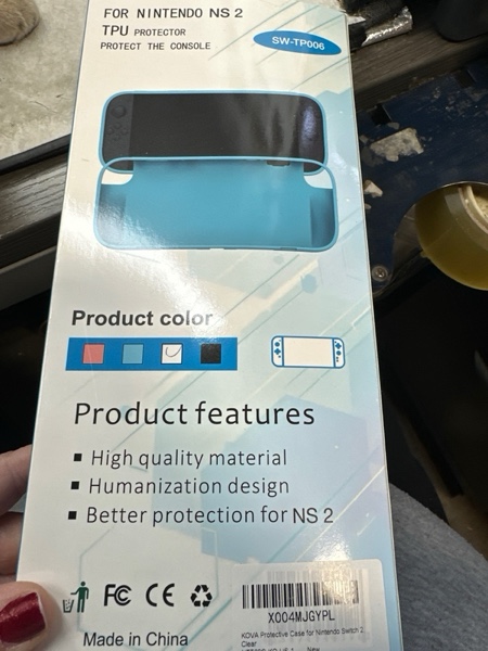 Condition photo showing New/Like New for Clear Case Protector for Nintendo Switch 2(2025), KOVA TPU Grip Protective Cover Skins for Nintendo Switch 2 Joypad & Console with Tempered Films& Thumb Caps, Accessory Kits Compatible with New Switch Frosted Clear