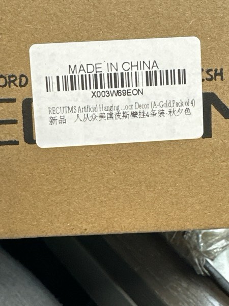 Condition photo showing New/Like New for RECUTMS Artificial Hanging Plants 4Pcs Fake Boston Fern Real Touch Faux Greenery Leaves UV Resistant Plastic Ivy Vines for Patio Wall Home Garden Wedding Indoor Outdoor Decor (A-Gold) Fall