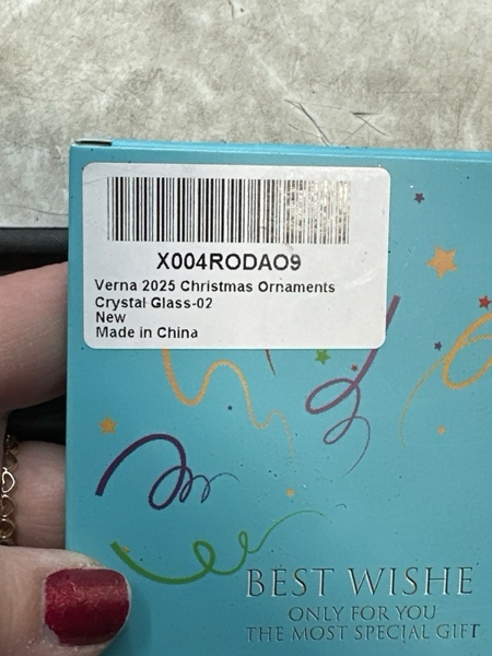 Condition photo showing New/Like New for Wedding Gifts for Couples Newlyweds 2025 Crystal Glass, First Christmas Married Ornament 2025 Mr and Mrs Present for Newly Couples, Bridal Shower Gifts for Bride-01 Mr Mrs 2025-01 2025