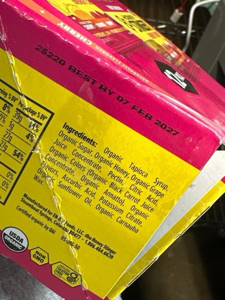 Condition photo showing New/Like New for Honey Stinger Organic Fruit Smoothie Energy Chew, Gluten Free & Caffeine Free, for Exercise, Running and Performance, Sports Nutrition for Home & Gym, Pre and Mid Workout, 12 Pack, 21.6 Ounce Fruit Smoothie 1.8 Ounce (Pack of 12)
