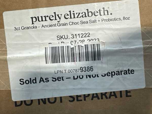 Condition photo showing As Is for Purely Elizabeth, Chocolate Sea Salt, Ancient Grain Granola with Probiotics, Gluten-Free, 8 Ounce (Pack of 3) Chocolate Sea Salt 8 Ounce (Pack of 3)