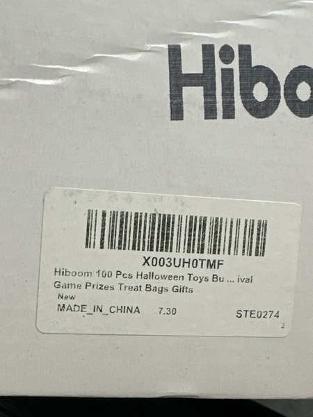 Condition photo showing New/Like New for Hiboom 100 Pcs Halloween Toys Bulk with 50 Pcs Prefilled Pumpkin Boxes Stress Reliever Anxiety Toys for Halloween Party Favors Classroom Carnival Game Prizes Treat Bags Gifts