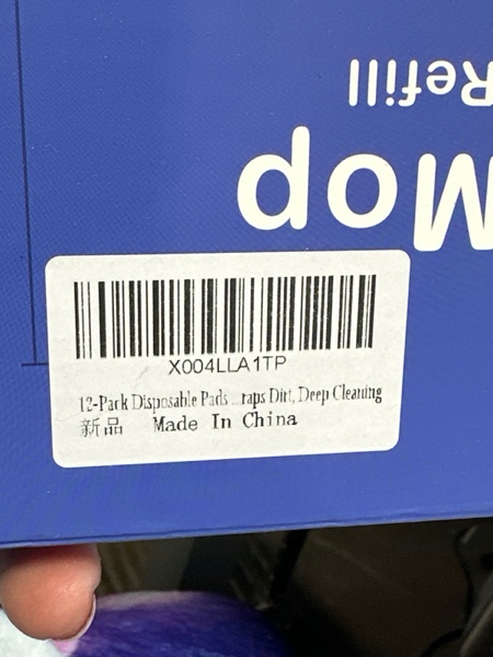 Condition photo showing New/Like New for 12 Count Disposable Mop Pads for Swiffer WetJet Spray Mop/Power Mop,for Bona Mop, Powerful Stain Removal Effortlessly Cleans Hardwood, Tile and Laminate Floors 12P New Disposable