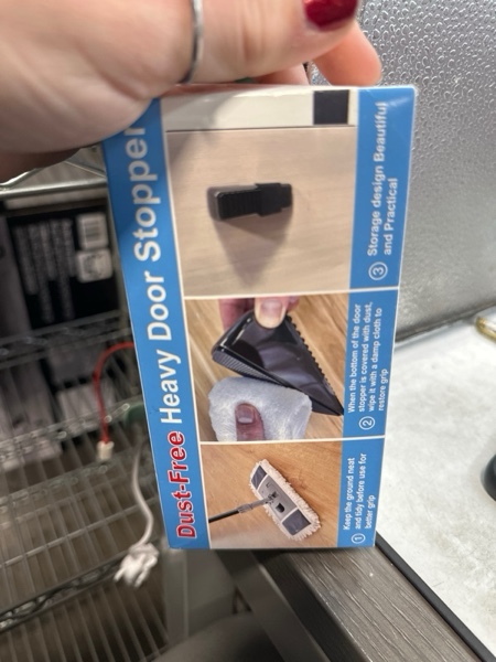 Condition photo showing New/Like New for Strongest Large Door Stopper - Heavy Duty Tall Door Stop Wedge Door Stoppers for Bottom of Door, Tall up to 2.6 In Doorstop Zinc Alloy and Silicone Made Suits Any Heavy Door Any Smooth Floor Silver - 1 Pack