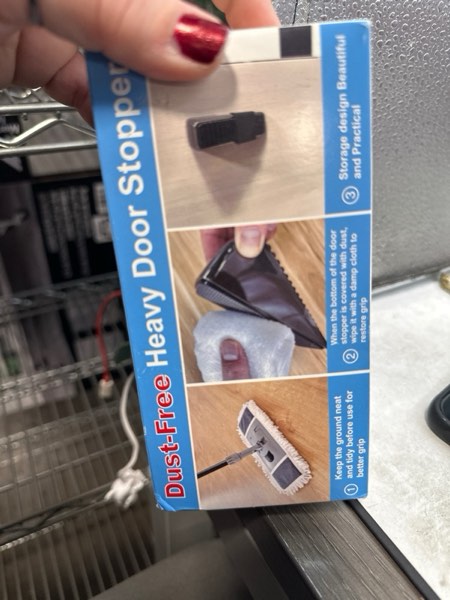 Condition photo showing New/Like New for Strongest Large Door Stopper - Heavy Duty Tall Door Stop Wedge Door Stoppers for Bottom of Door, Tall up to 2.6 In Doorstop Zinc Alloy and Silicone Made Suits Any Heavy Door Any Smooth Floor Silver - 1 Pack
