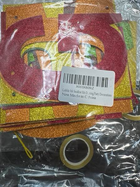 Condition photo showing New/Like New for Gobble Me Swallow Me Decorations Friendsgiving Decorations Thanksgiving Dinner DecorationsThank You Banner Happy Thanksgiving Banner Friendsgiving Party Decorations