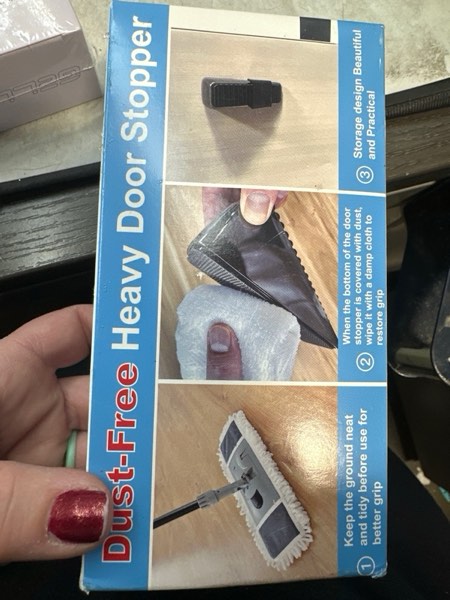 Condition photo showing New/Like New for Strongest Large Door Stopper - Heavy Duty Tall Door Stop Wedge Door Stoppers for Bottom of Door, Tall up to 2.6 In Doorstop Zinc Alloy and Silicone Made Suits Any Heavy Door Any Smooth Floor Silver - 1 Pack