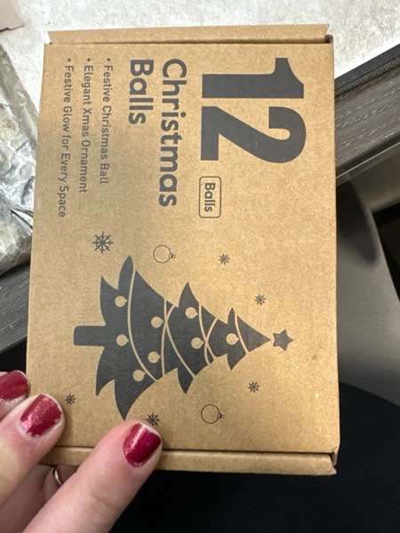 Condition photo showing New/Like New for 12 Pcs Christmas Tree Decorations, 1.18 Inch Christmas Ball Ornaments Glittering Plastic Hanging Decorations, Elf Balls Swirl Candy Cane Peppermint Red and Green Balls for Xmas Tree 1.18in-12PC