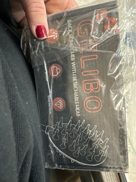 Condition photo showing New/Like New for Gelibo Telescoping Back Scratcher with 5Pcs Detachable Heads,Stocking Stuffers for Men Birthday Christmas White Elephant Gifts for Adults, Mens Gifts, Extendable Back Massager Tool with Beautiful Box Black Regular