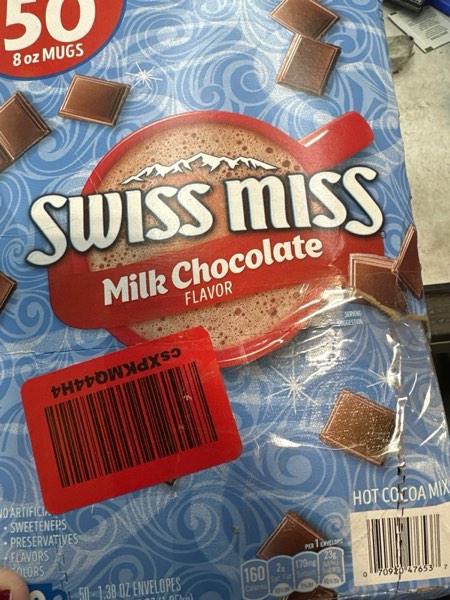 Condition photo showing New/Like New for Swiss Miss Milk Chocolate Hot Cocoa Mix Packets (50 Count)