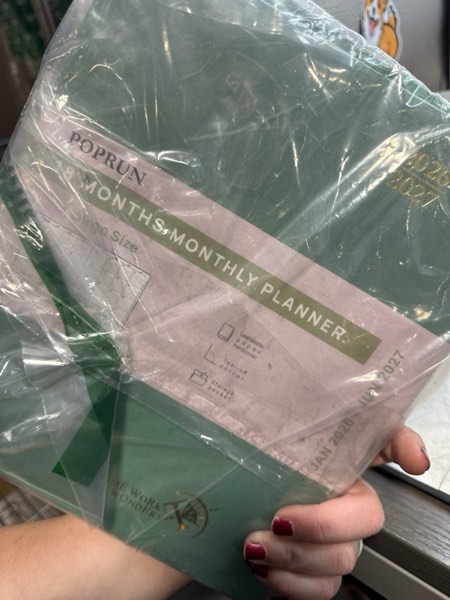 Condition photo showing New/Like New for POPRUN Monthly Planner 2026-2027, Large-8'' x 10'', 18-Month Calendar Book (Jan.26 - Jun.27), Calendar Planner with Monthly Tabs, Storage Pocket, Hardcover, 100 GSM Paper - Midnight Green Midnight Green B5 Size-10" X 8" Jan.2026-Jun.2027