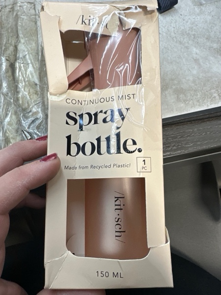 Condition photo showing New/Like New for Kitsch Continuous Spray Bottle for Hair – Fine Mist Water Mister & Water Spray Bottle – Recycled Hair Spray Bottle – Spray Bottles for Cleaning, Styling, Plants & More – Terracotta, 150ml