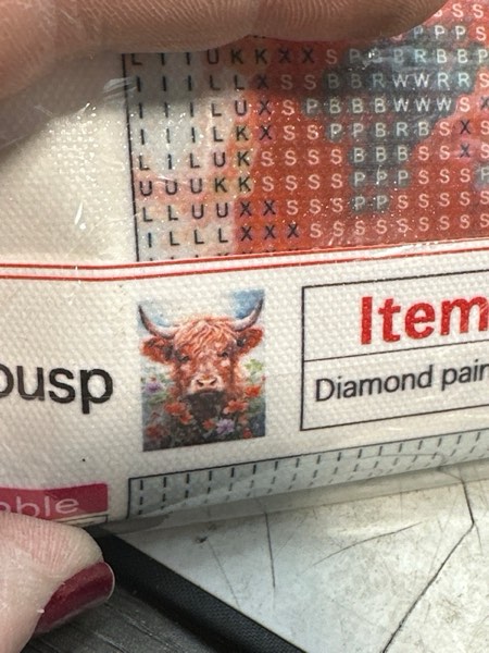 Condition photo showing New/Like New for Rousp 5D Diamond Painting Kits Diamond Art for Adults DIY Highland Cow Round Full Diamond Painting Craft Kits for Home Wall Decor Gift (15.7x19.6 inch) Highland Cow 1